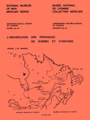 cover image of L'archéologie des provinces de Québec et d'Ontario